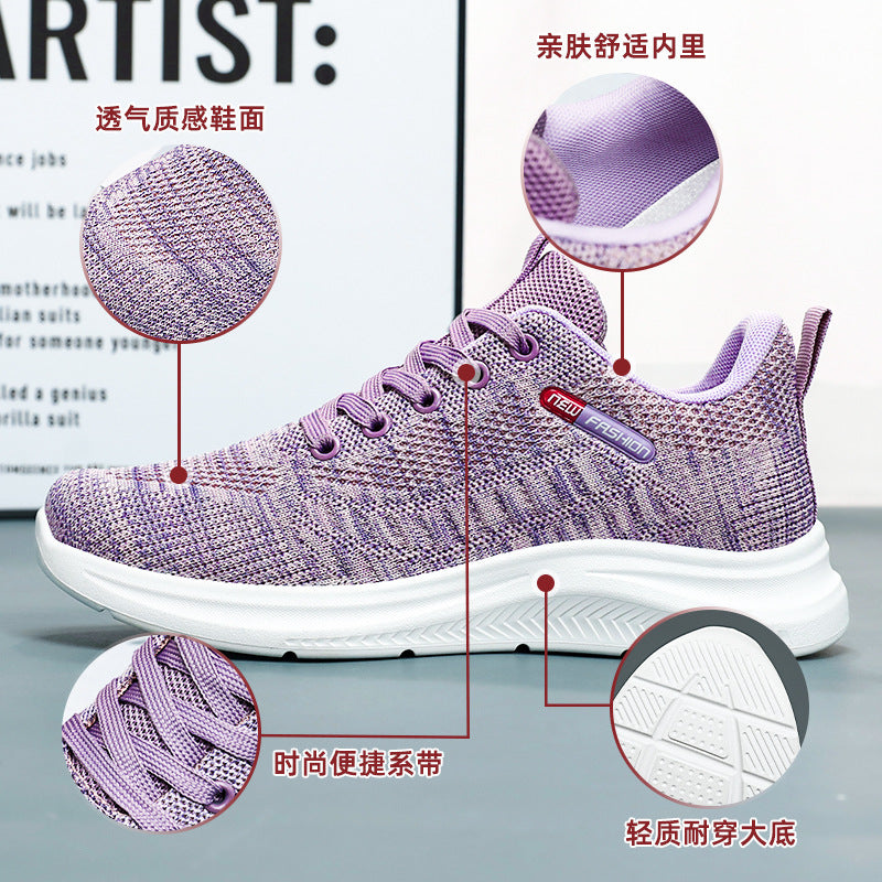 Dame Sporty Sneakers med åndbart mesh-overflade og støddæmpende sålprofil Stilla