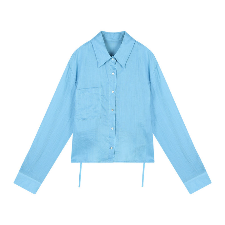 Dame cropped blusejakke med moderne snit og praktiske lommer Stilla