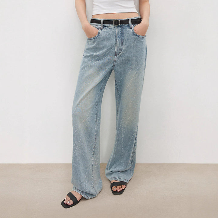 Kvindernes moderne bootcut jeans med høj talje og elegant design Stilla