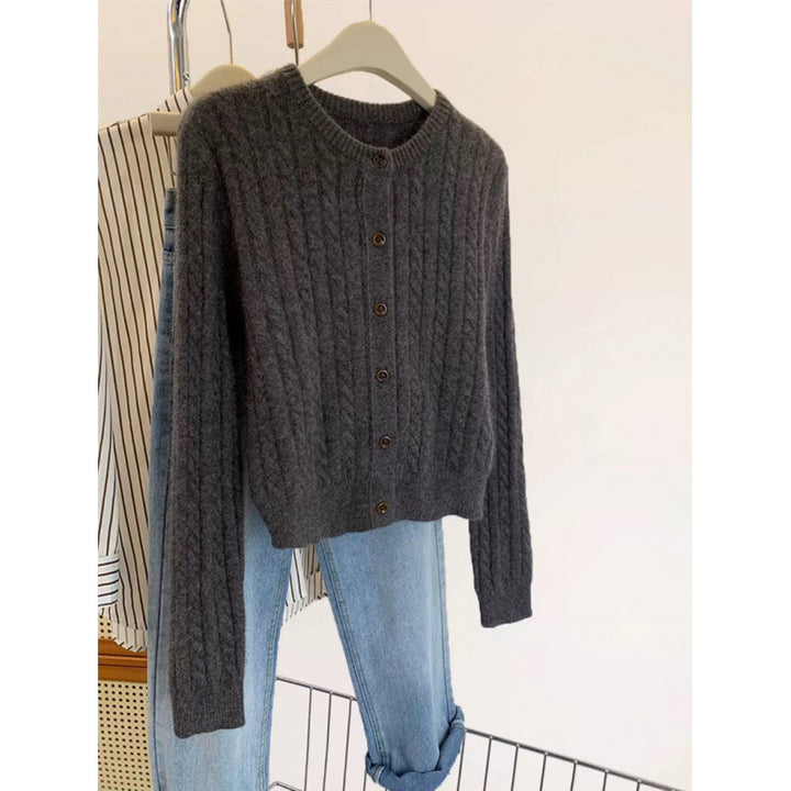 Kvinders cardigan med kabelmønster Stilla