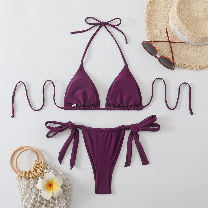 Dame minimalistisk trekant-bikini Skovae
