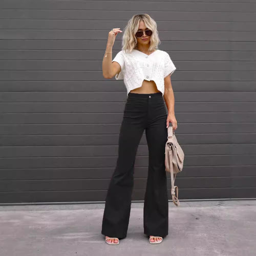 Dame Høj Talje Flared Jeans Stilla