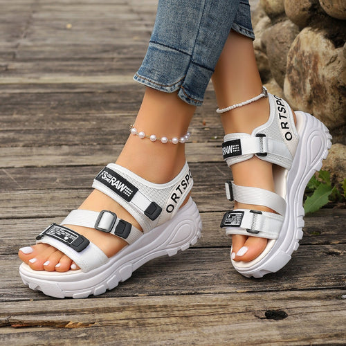 Dame Wedge-sandaler med justerbare remme og skridsikker sål Stilla