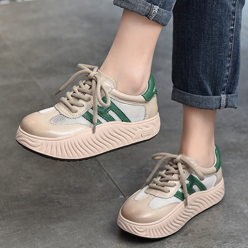 Dame Sneakers med åndbart mesh-overmateriale og støddæmpende platformssål Stilla