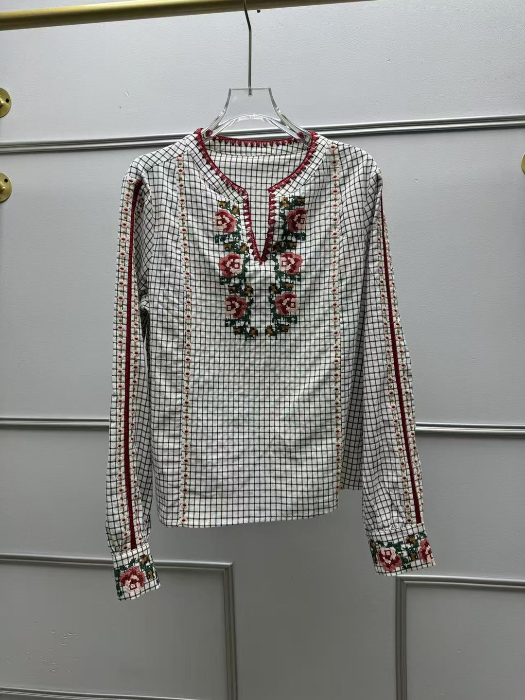 Dame Bestikket Bluse med detaljeret blomsterdesign Stilla