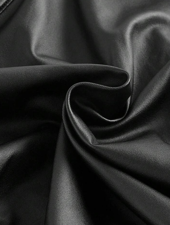 Dame Elegant tætsiddende vest i kunstlæder Stilla