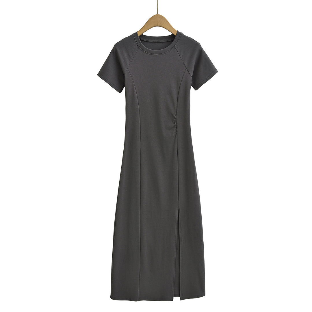 Dame Casual Maxikjole med figursyet snit og sporty rynkeaccent Stilla