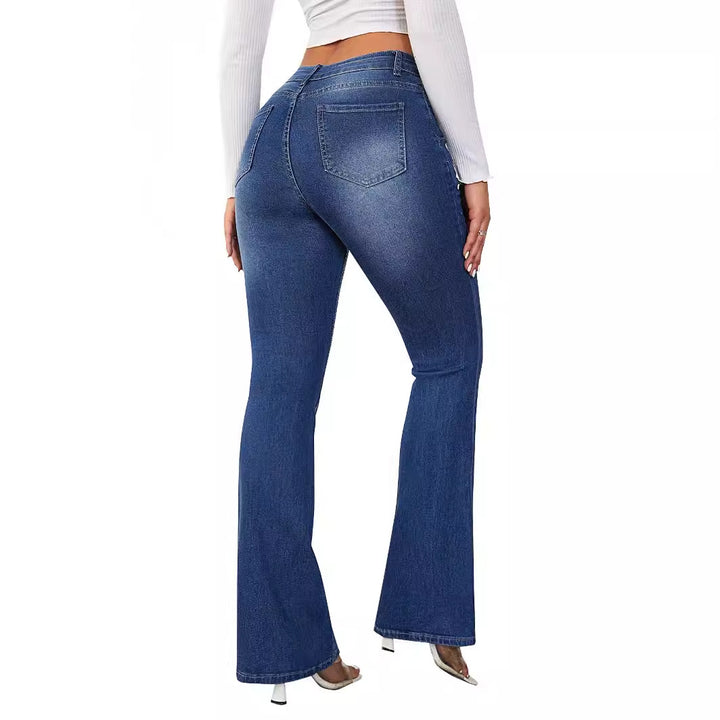 Kvinder Højtaljede Bootcut Jeans Stilla