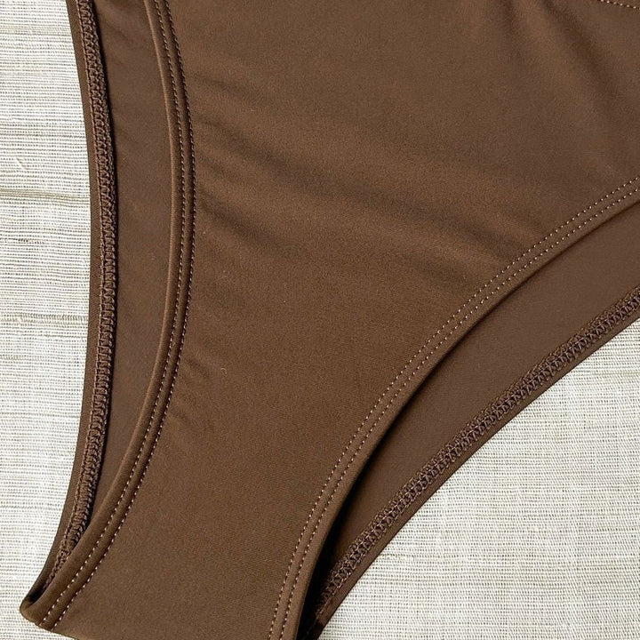 Dame Bikini-sæt med elegant spænde og høj taljeudskæring Skovae