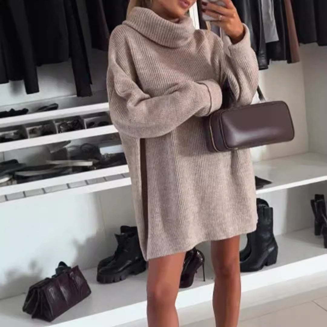 Dame Oversized Strik Rullekravekjole Stilla