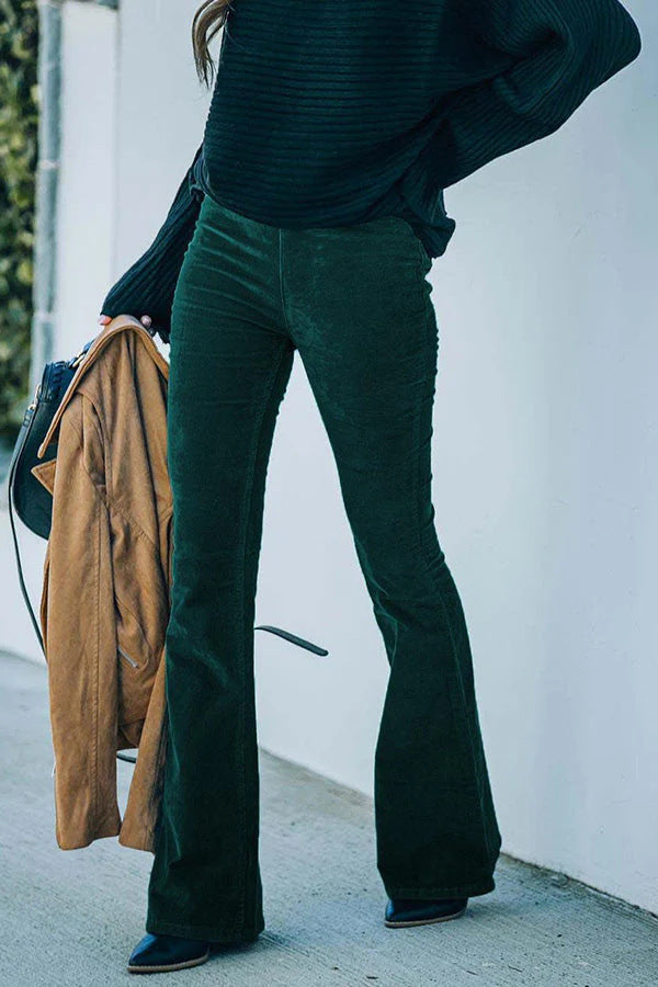 Dame flared jeans i elegant 70'er stil Skovae