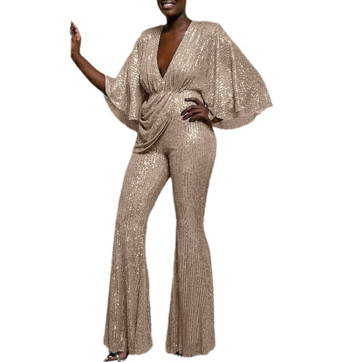 Dame Glamourøs Jumpsuit med vinger og paljetter Stilla