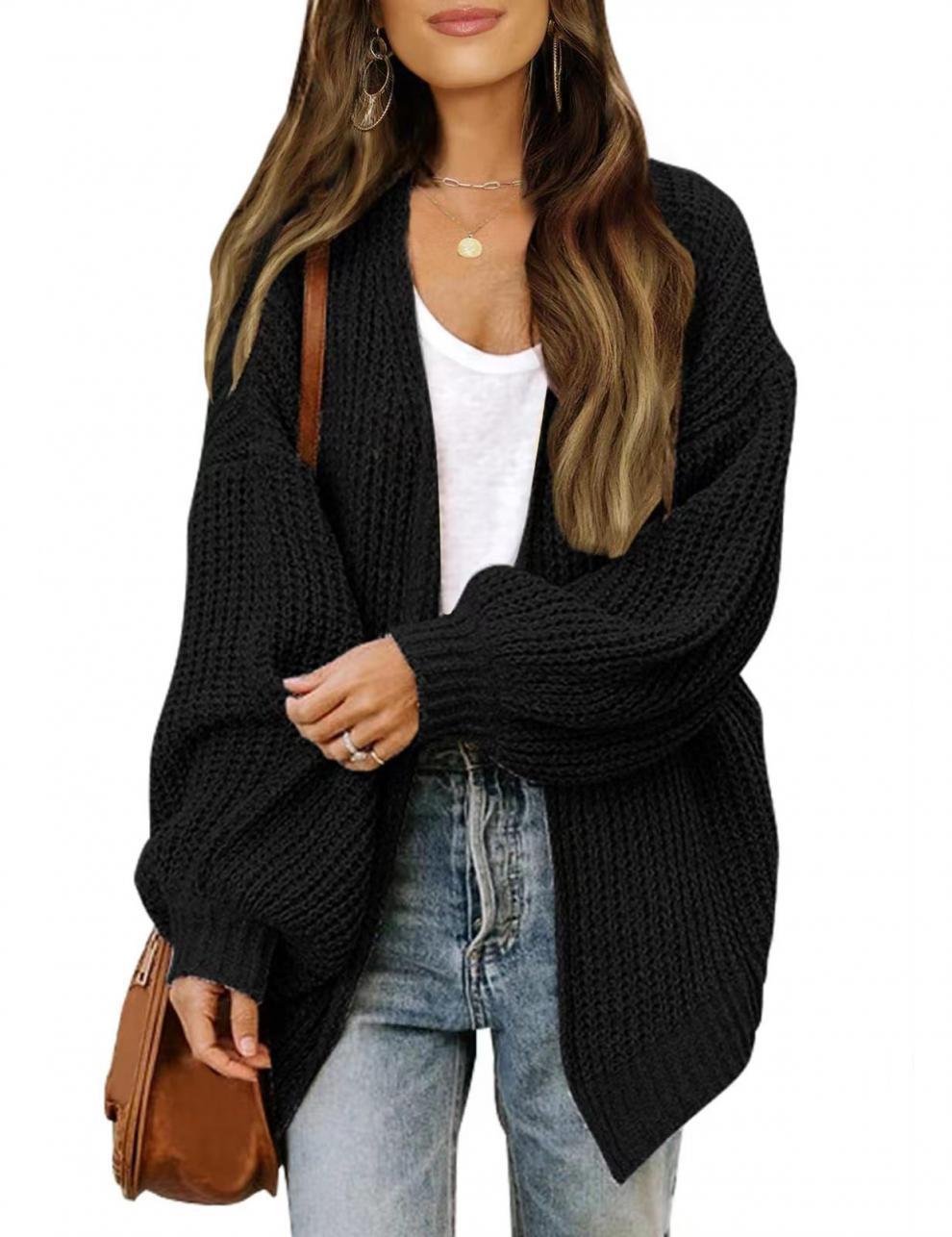 Kvinders luftige cardigan med oversized pasform og dyb V-hals Stilla