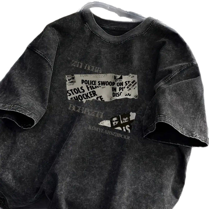 Dame Oversized T-shirt med kreativ grafisk tryk og afslappet pasform Stilla