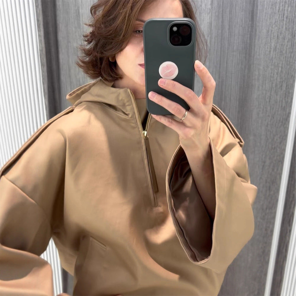 Dame oversized fleecejakke med praktiske lommer Stilla