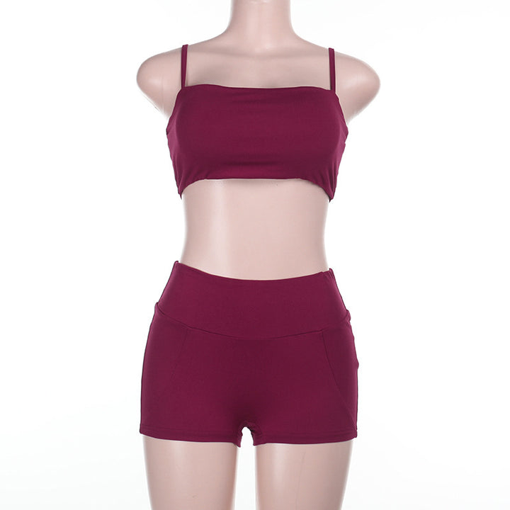 Damer fitness top og shorts sæt Skovae