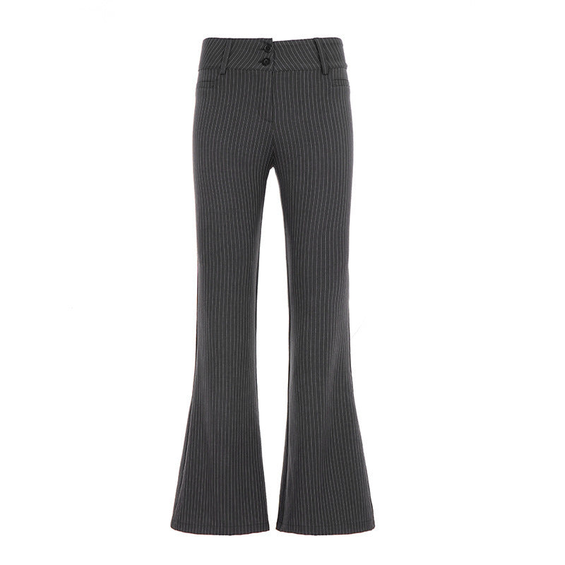Dame Flared Jeans med moderigtigt stribemønster og høj talje Skovae