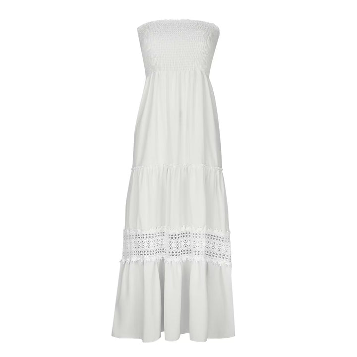Kvinder Strapless Bohemian Maxi Kjole Stilla
