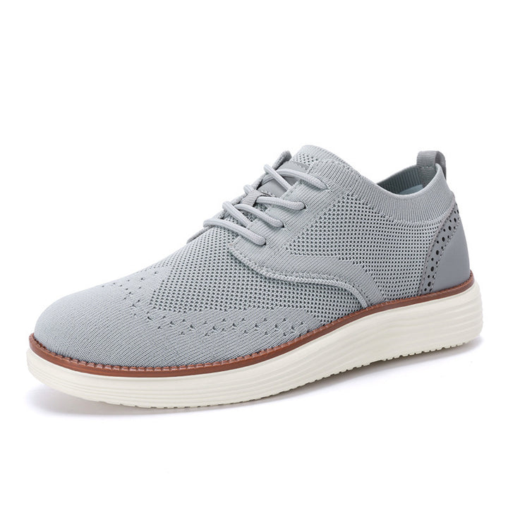 Herrer nan strikket Oxford-sneaker med wingtip-perforering og superlet EVA-sål Skovae