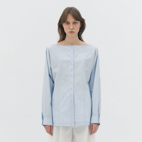 Dame Elegant bomuldsbluse med moderne knapdetaljer og afslappet snit Stilla