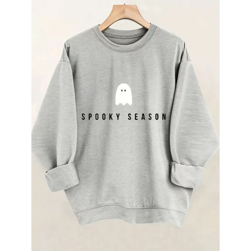 Kvinders sweatshirt med afslappet uhyggeligt design og blødt indvendigt fleece Skovae