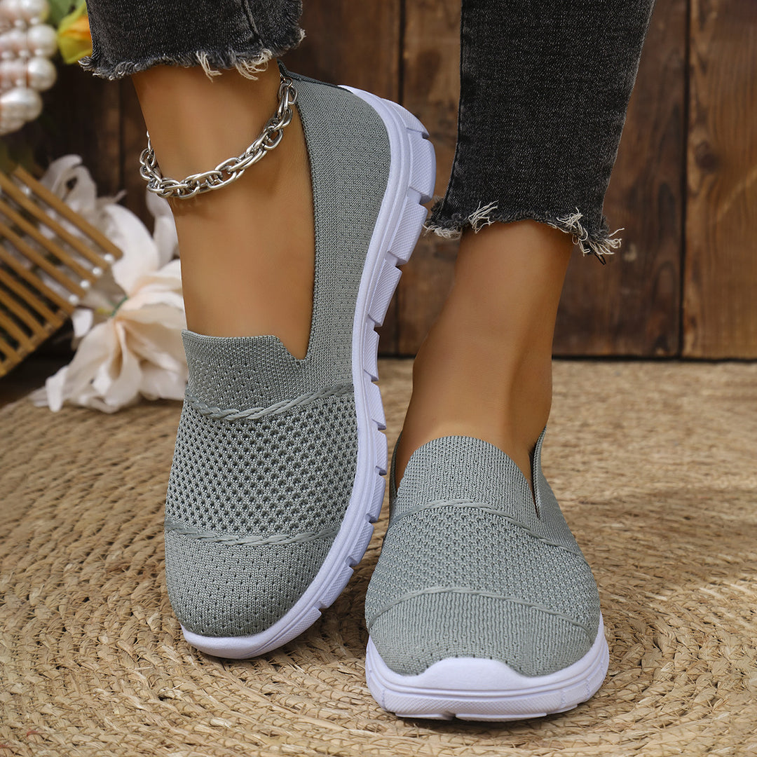 Dame åndbare Slip-On sneakers med elastisk overdel og fleksibel sål Stilla