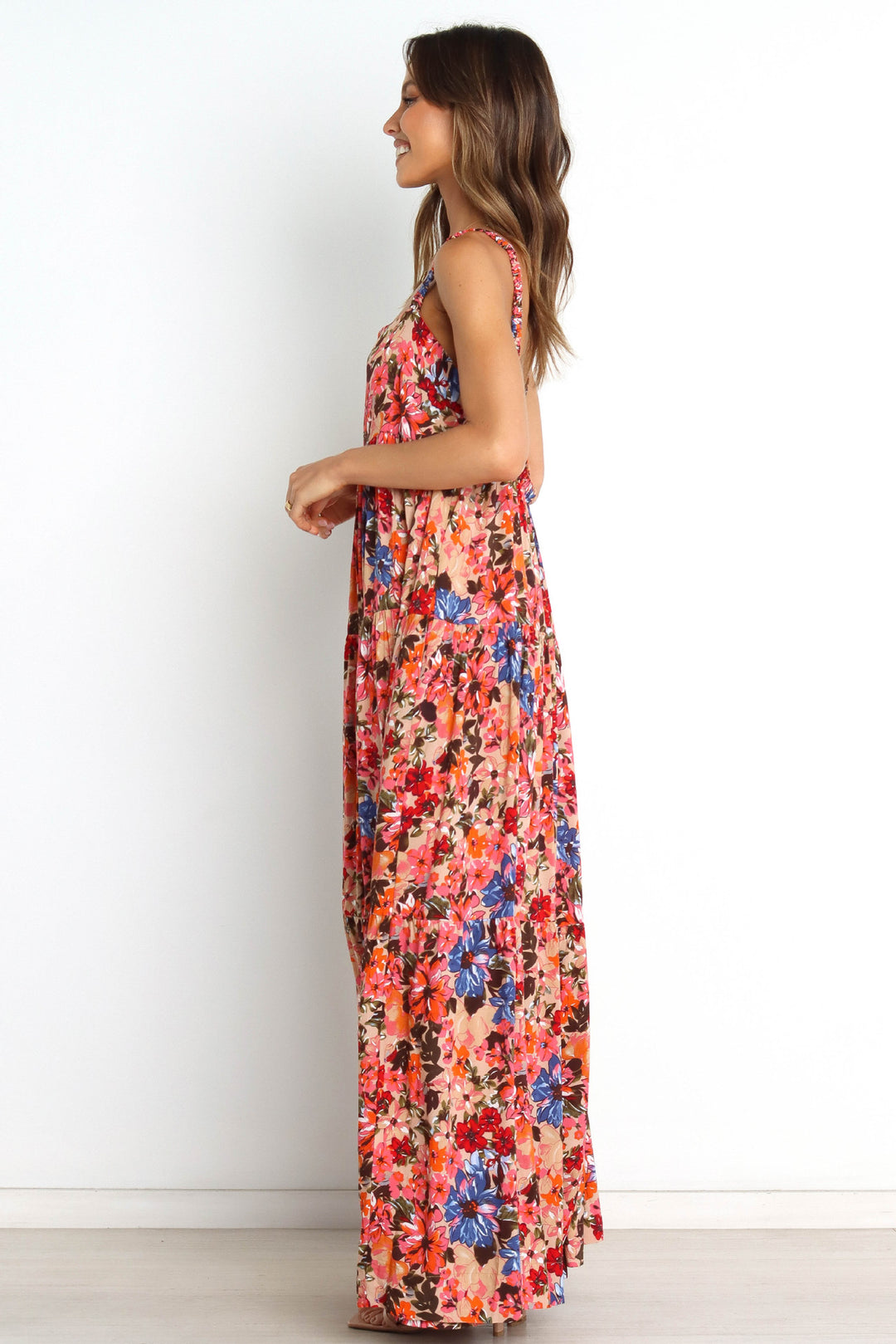Femme Floral Bindebånd Maxi Kjole Stilla