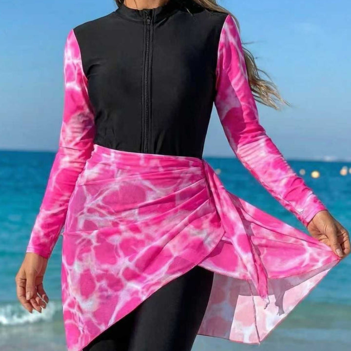 Dame modischer Rashguard med inderskørt Skovae