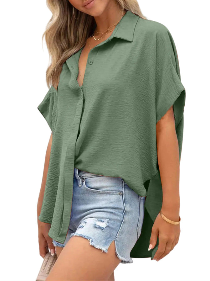 Dame afslappet oversized-bluse lavet af let bomuldsblanding Stilla