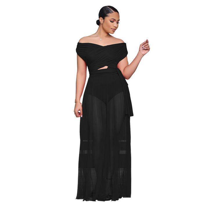 Dame elegant maxikjole med off-shoulder design og klassisk snit Stilla