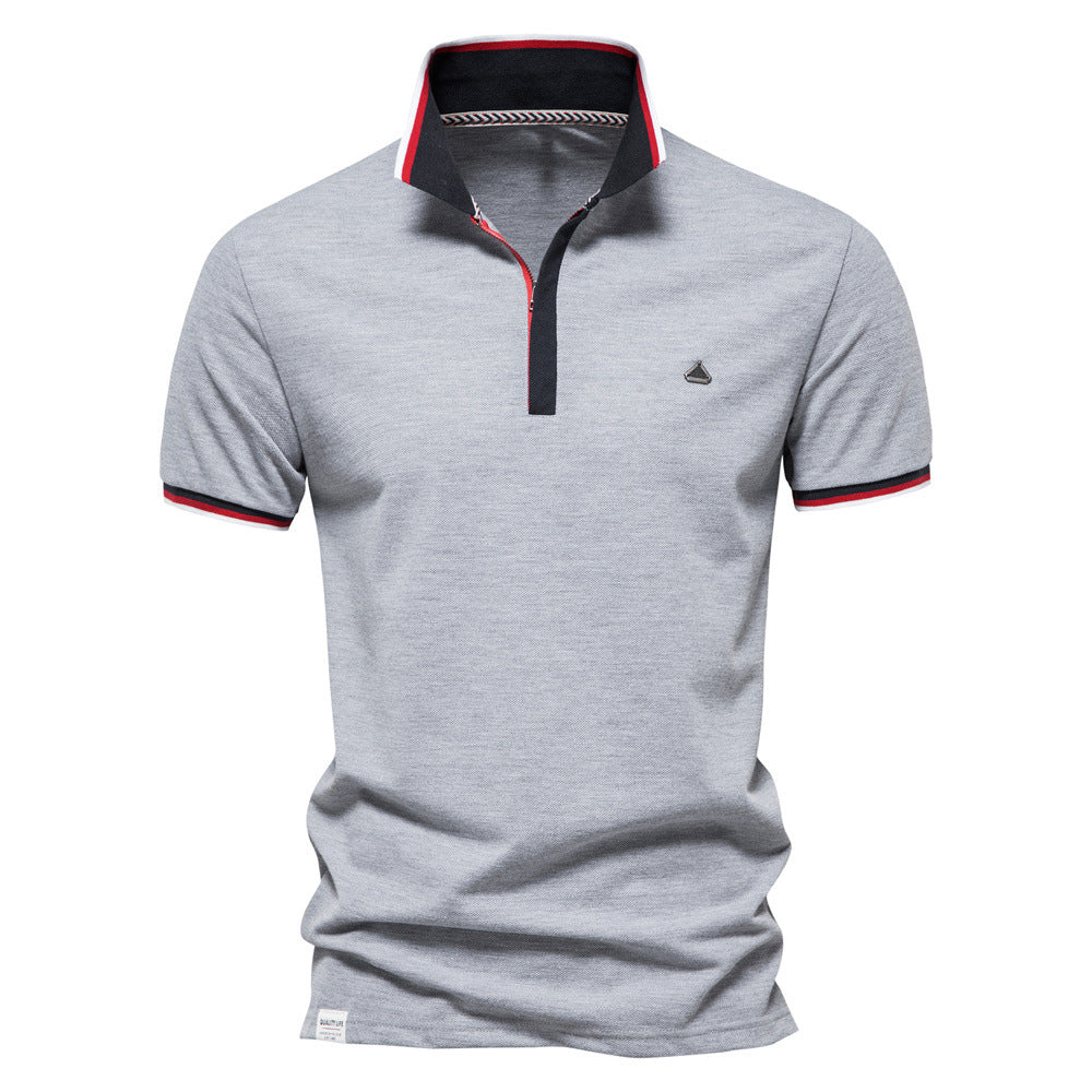 Herre polo t-shirt med ultramoderne krave og kontrasterende accenter Stilla