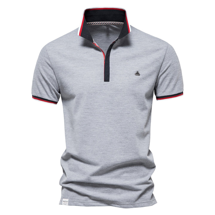 Herre polo t-shirt med ultramoderne krave og kontrasterende accenter Stilla