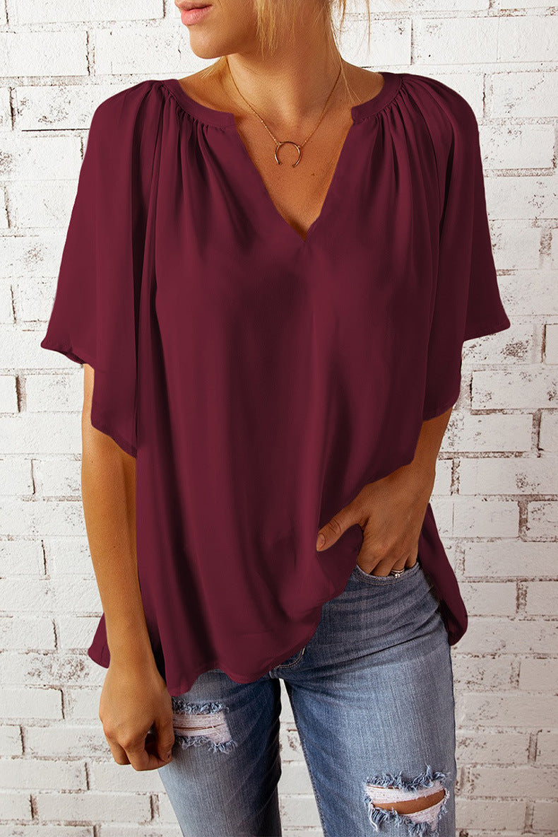 Dame elegant chiffon bluse Stilla