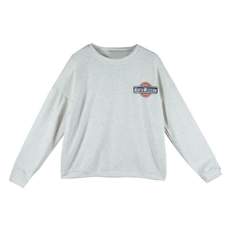 Dame casual oversized sweater med stilfuld logo og behageligt blødt indvendigt foder Skovae