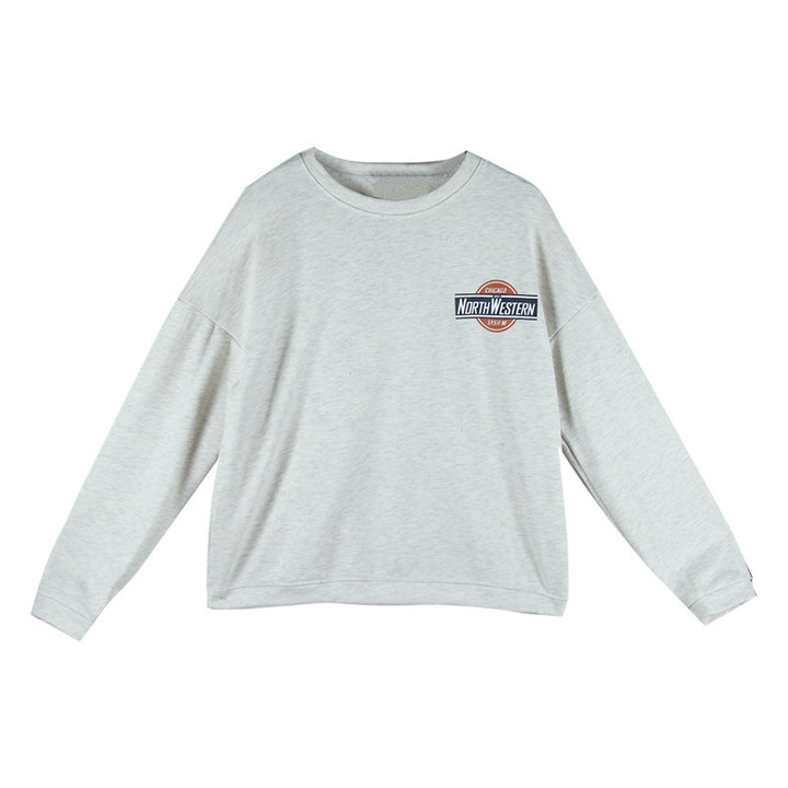 Dame casual oversized sweater med stilfuld logo og behageligt blødt indvendigt foder Skovae