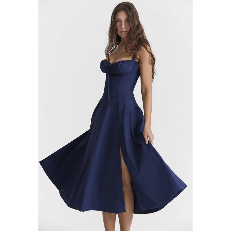 Dame Elegant Volant Maxi Kjole Stilla