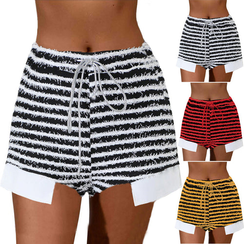 Dame Fritid Striber høj taljeret Shorts Stilla