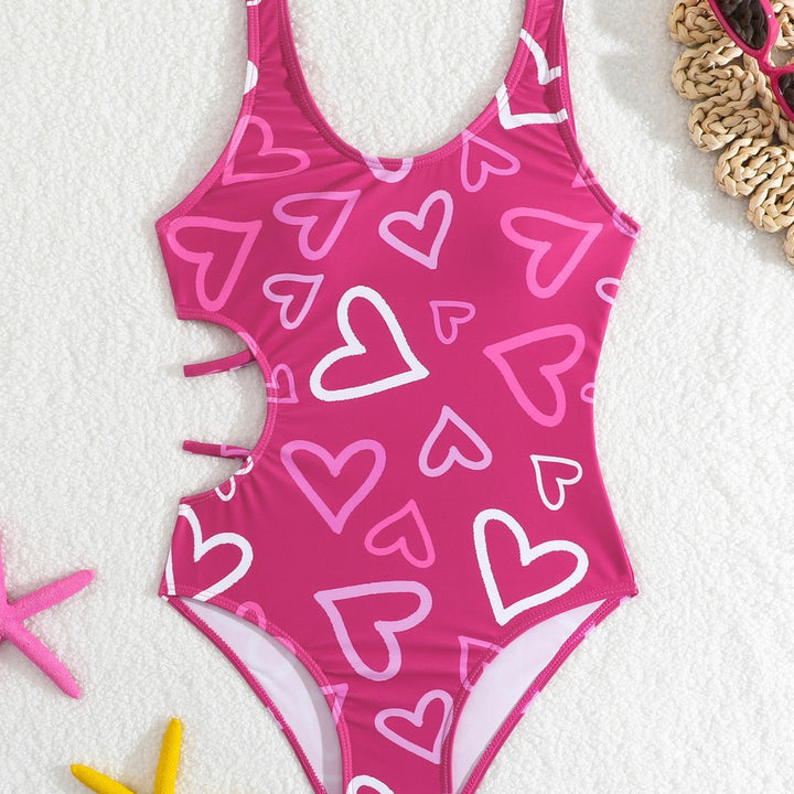 Dame badedragt med moderigtigt hjerte-design og trendy cut-outs Stilla