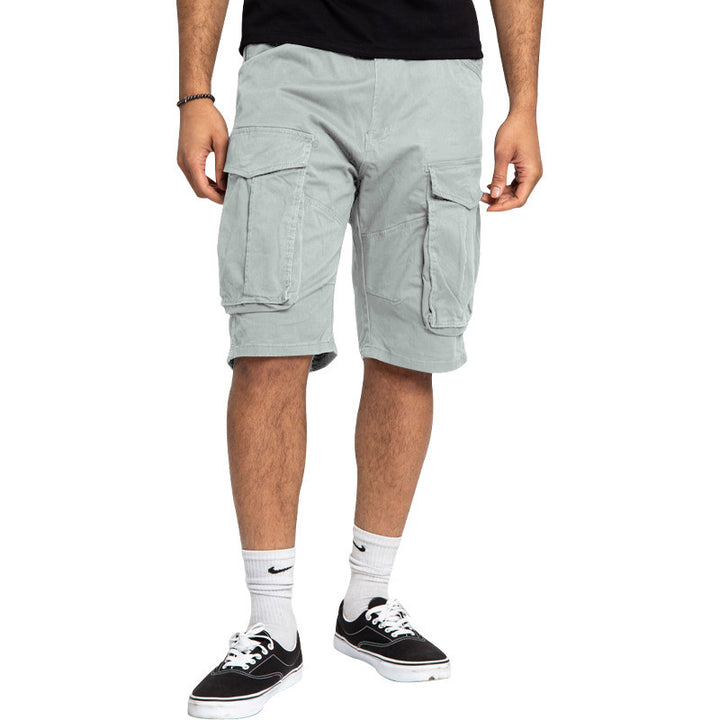 Herrer nan Cargoshorts med store klaplommer, lige ben og løs knælængde Skovae
