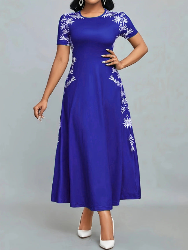 Dame Elegant Maxikjole med florale broderier Skovae