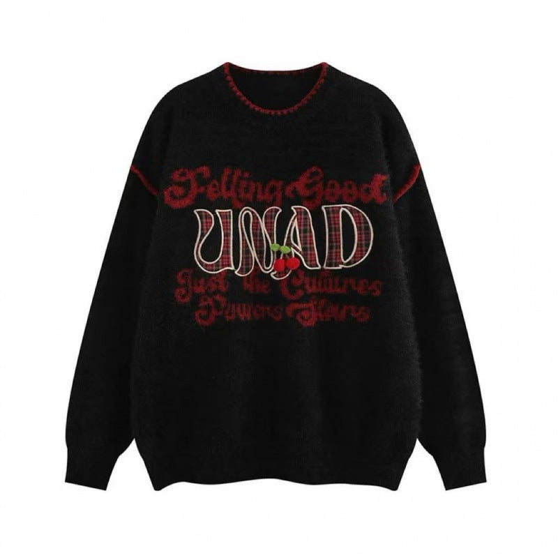 Kvinders hyggelige sweater med legende bogstaver og afslappet snit Stilla