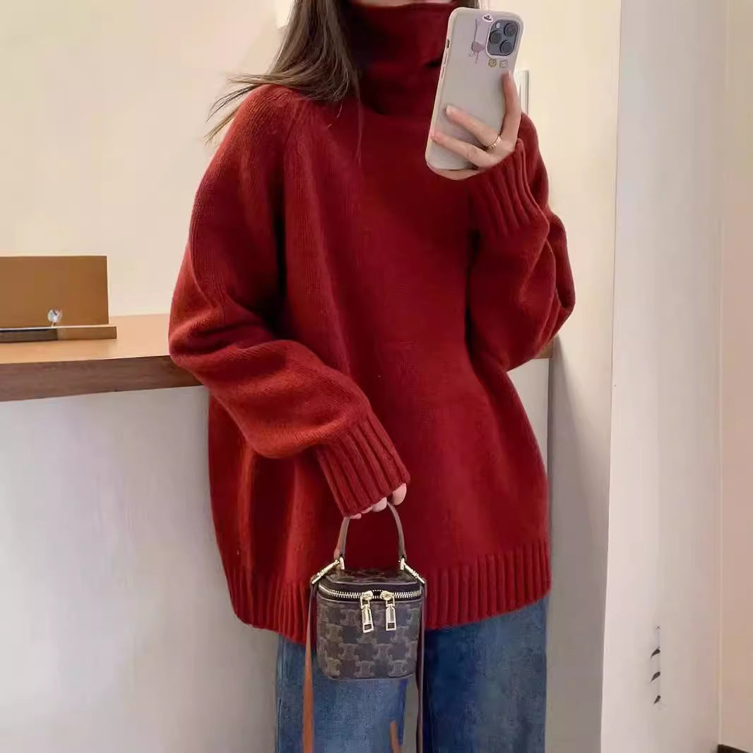 Kvinders oversized turtleneck sweater lavet af høj-kvalitets strik Stilla