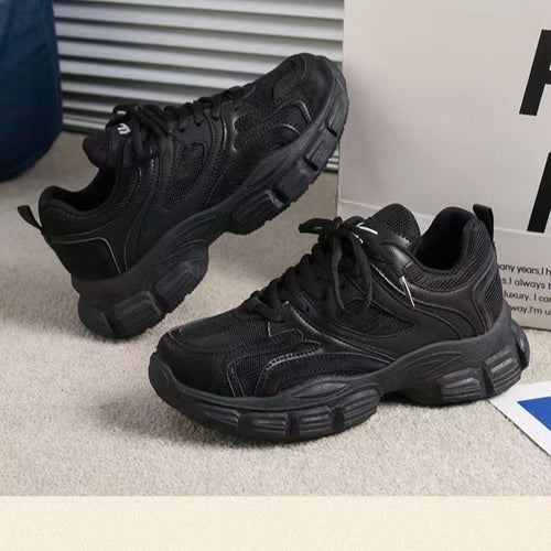 Dame fritidssneakers med åndbar mesh-overflade og stødabsorberende hæl-element Stilla