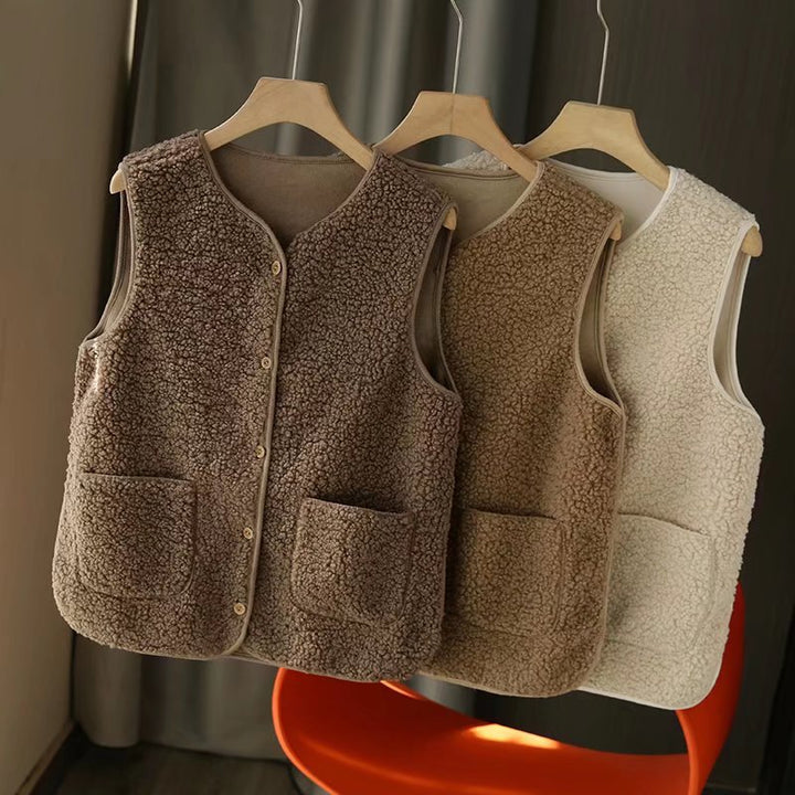 Kvinder Cozy Fleece Vest med Praktiske Lommer Stilla