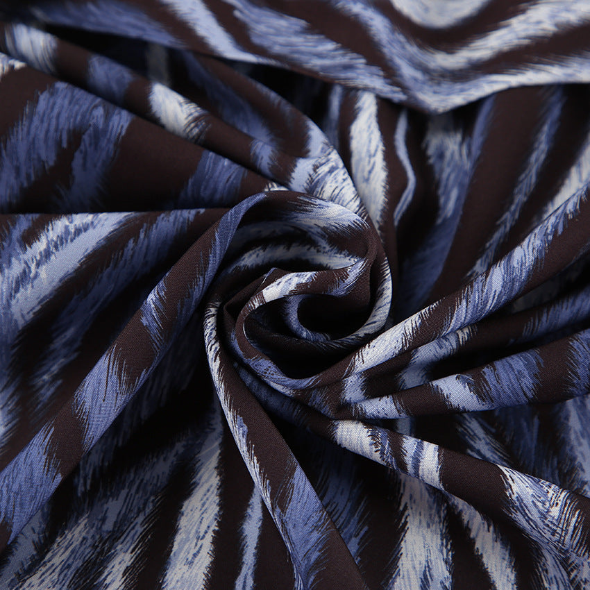 Dame Blazer-sæt med zebra-print og figursyet bælte Stilla