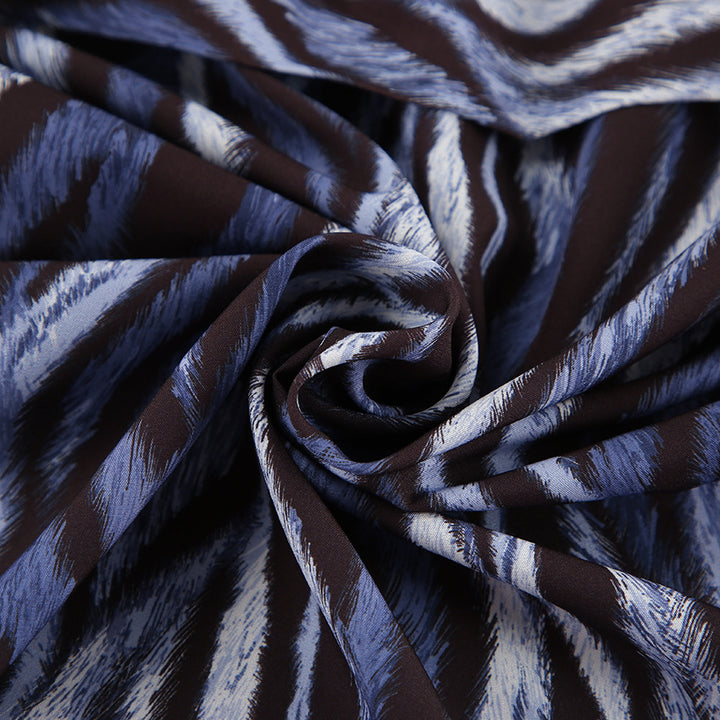 Dame Blazer-sæt med zebra-print og figursyet bælte Stilla