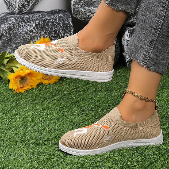 Dame åndbare Slip-On sneakers med elastisk overdel Stilla