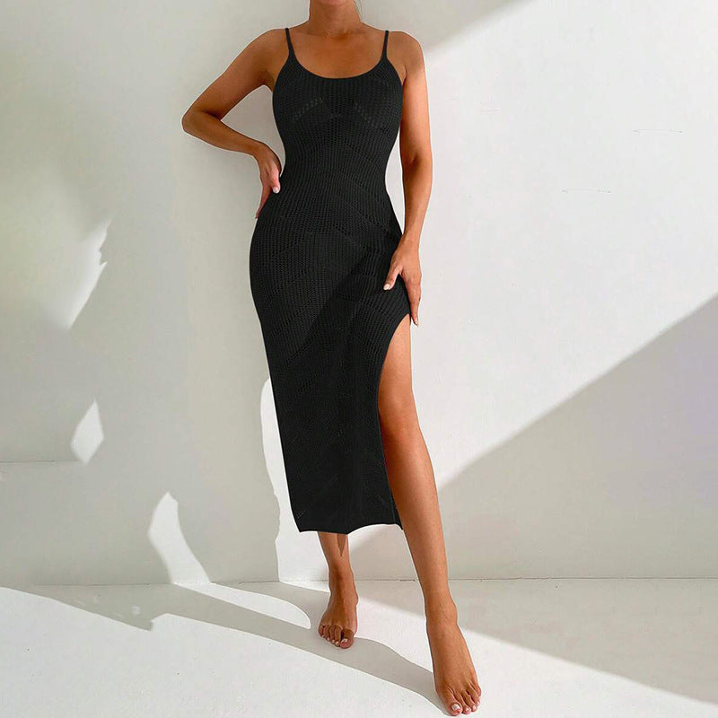 Maxi-strik-cover-up-kjole til damer Stilla