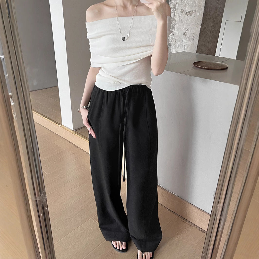 Dame bred Culotte med elastisk talje og flydende stof Stilla