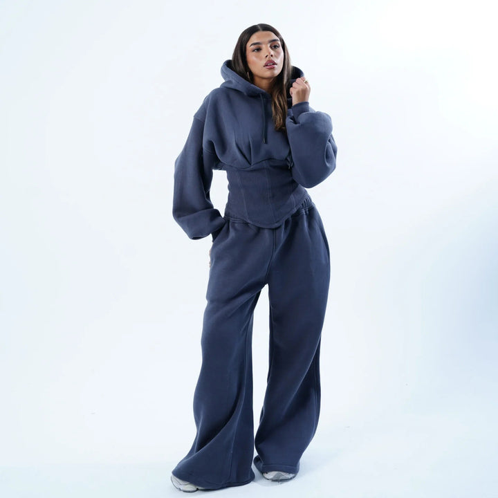 Kvinders casual oversized hoodie med flatterende pasform og bred talje Skovae